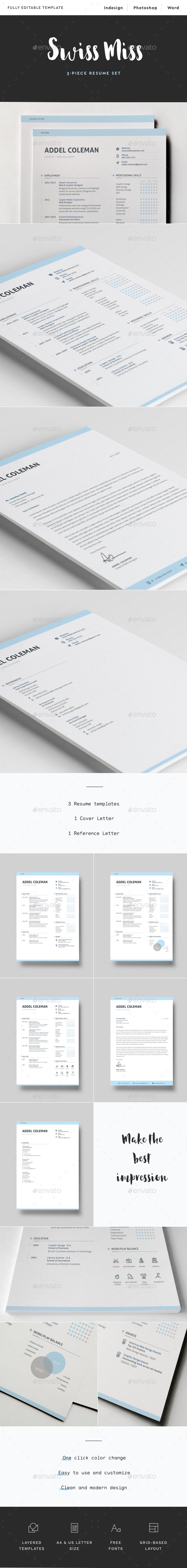 Resume CV Template - Swiss Miss Image