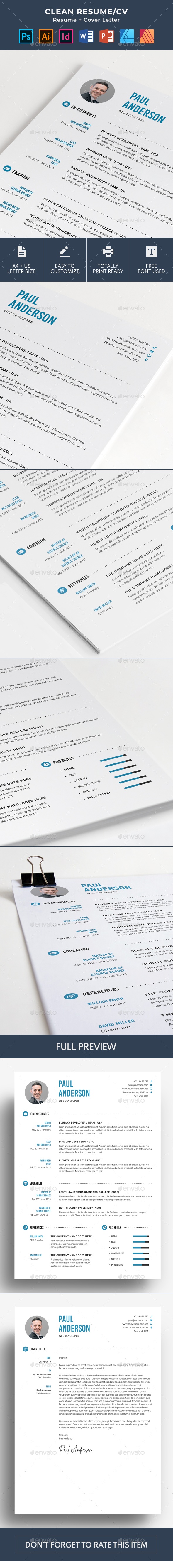 Clean Resume/CV For Your Application Image